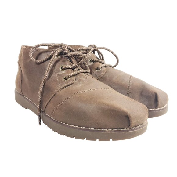 Bobs Womens Size 10 Brown Lace-Up Booties With Faux Fur Lining - Picture 1 of 9